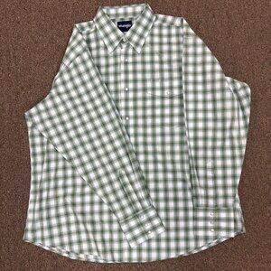 Wrangler Men's Wrinkle Resist Long Sleeve Western Snap Shirt - Green